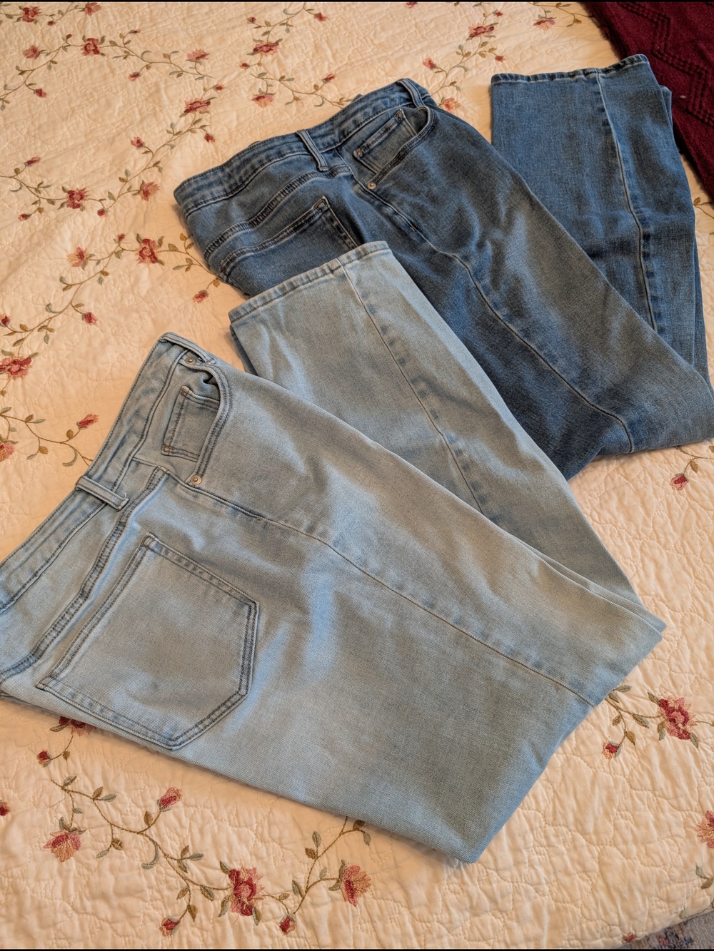 2pr Women's Straight Leg Jeans - Sz 12